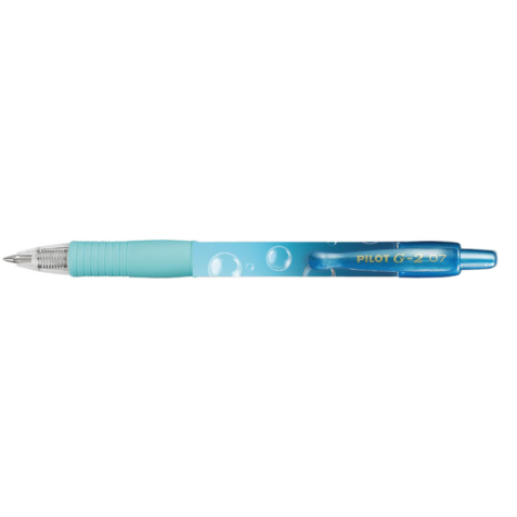 Gelschrijver PILOT G-2 Bubble blauw medium blauwschrijvend