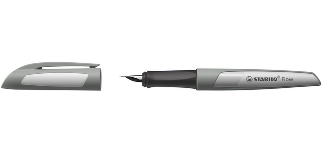 Stylo plume STABILO Flow Medium gris