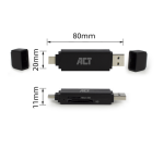 ACT AC6375 USB 3.2 Gen 1 (3.1 Gen 1) Speicherkartenleser Schwarz