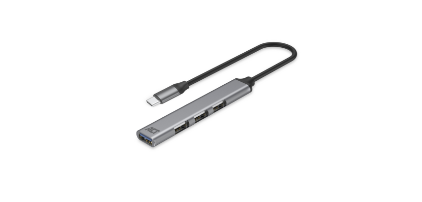 Hub ACT USB-C 3x USB-A 2.0 en 1x USB-A 3.0