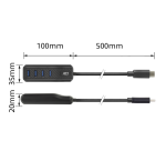 Hub ACT USB-C 3.0 4 poorts USB-A