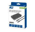 Station d'accueil ACT USB-C 4K MST pour 2 écrans HDMI