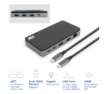 Station d'accueil ACT USB-C 4K MST pour 2 écrans HDMI