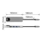 Station d'accueil ACT USB-C 4K pour 1 écran HDMI