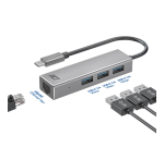 Hub ACT USB-C 3.0 3x USB-A Ethernet Gigabit
