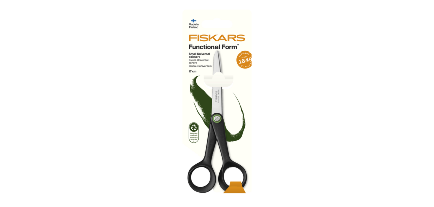 Ciseaux Fiskars ReNew Functional Form universels 17cm noir