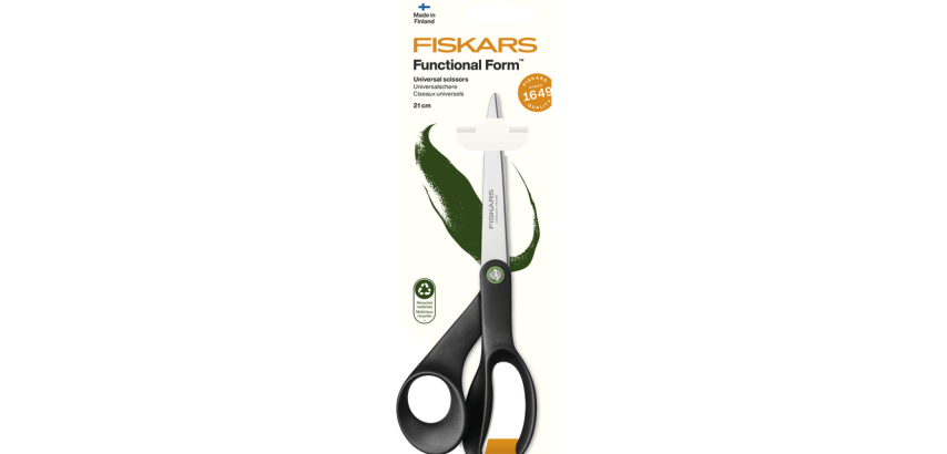 Fislars ReNew Functional Form Universal Scissors 21cm Black