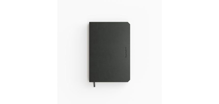 Notebook Ashblack De KEMPEN 110x160mm plain 160 pages 90g black
