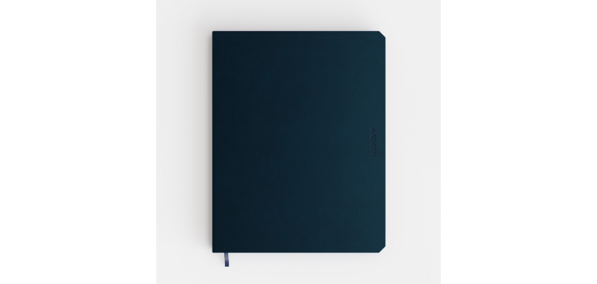 Notitieboek de KEMPEN Silence 171x220mm blanco 192 pag 90gr dblauw