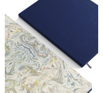 Notitieboek de KEMPEN Silence 171x220mm blanco 192 pag 90gr dblauw