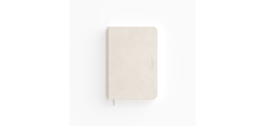 Notitieboek de KEMPEN Cotton Vanilla 110x160mm lijn 160 pag 90gr wit