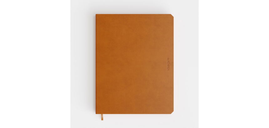 Notitieboek de KEMPEN Atlas 171x220mm blanco 192 pagina's 90gr bruin