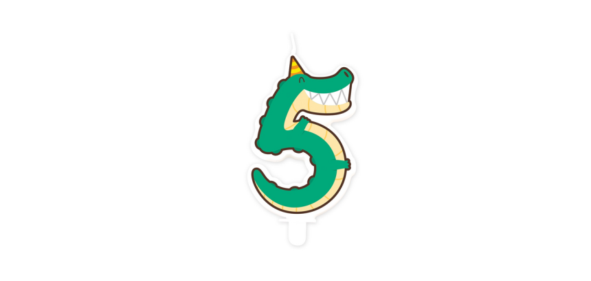 Jungle candle 5 Crocodile