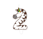 Jungle Candle 2 Zebra