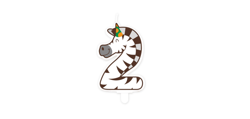 Jungle Candle 2 Zebra