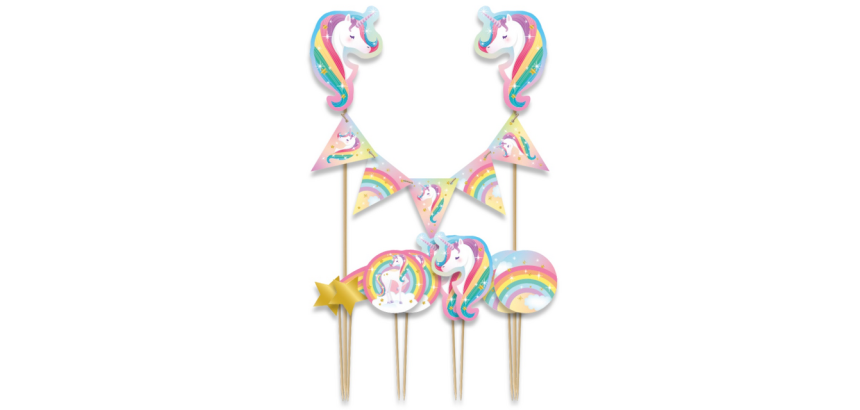 Unicorn Cake Decoration 9 Pieces