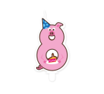 Jungle Candle 8 Pink Pig