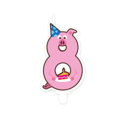 Bougie Jungle 8 cochon rose