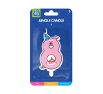 Jungle Candle 8 Pink Pig