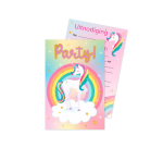 Carte d'invitation Licorne