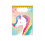 Sachet cadeau Licorne papier 23x16,5cm 6 pièces