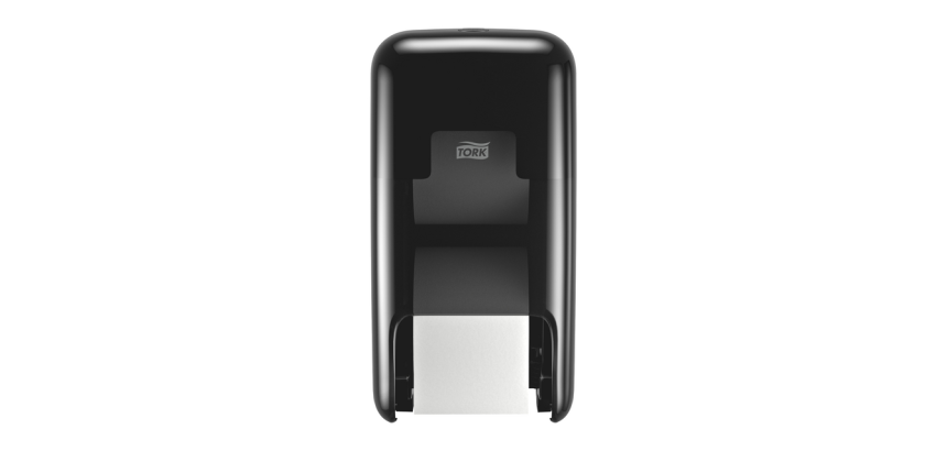 Toiletpapierdispenser Tork T7 Elevation OptiServe Coreless medium verticaal duo zwart 558042