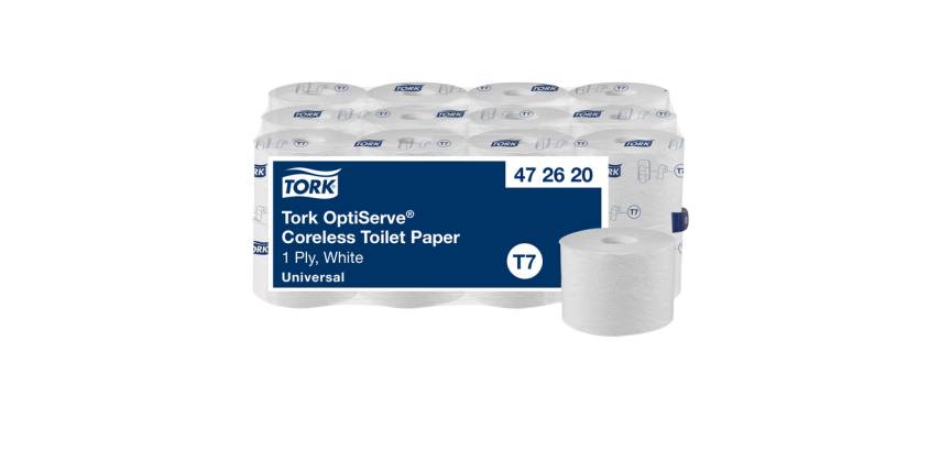 Tork 7 Universal OptiServe 472620 Coreless Toilet Paper 1-ply 144m White