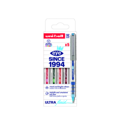 Roller Uni-Ball UB157 Medium assorti 5 pièces