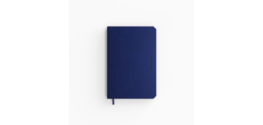 Notitieboek de KEMPEN Silence 110x160mm blanco 160 pag 90gr dblauw