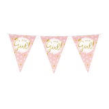 Party Flags foil It's a girl!