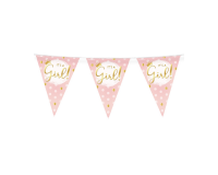 Party Flags foil It's a girl!