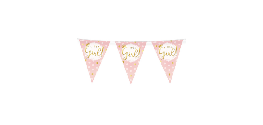 Drapeaux Pary Foil It's a girl!