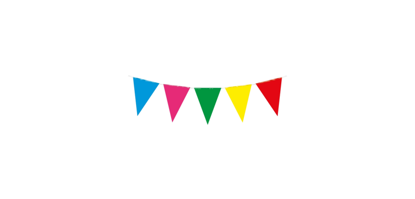 <b>Party-Flaggen PE Mehrfarbig</b>