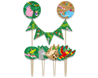 Cake decoratie Jungle 9 stuks