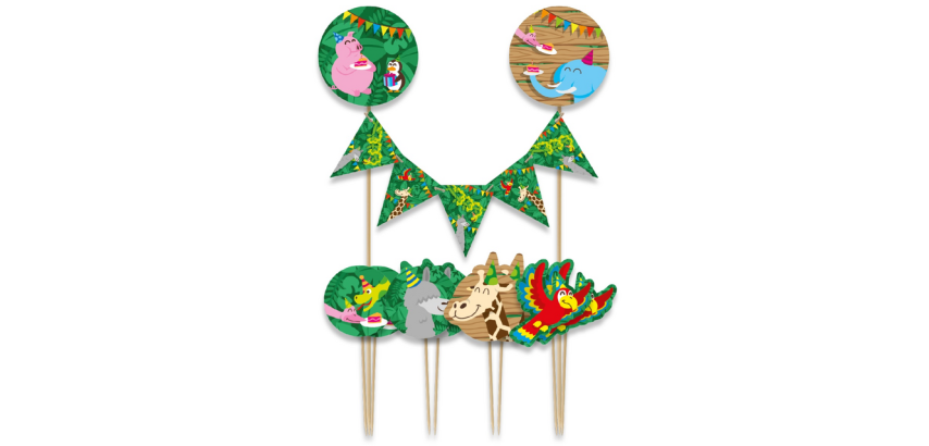 Jungle Cake Decoration 9 Pieces
