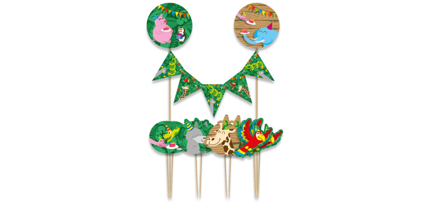 Jungle Cake Decoration 9 Pieces