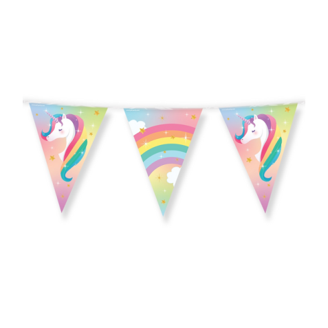 Guirlande drapeaux Licorne film 10m