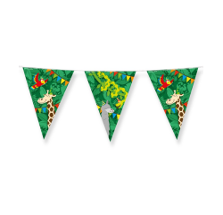 Guirlande drapeaux Jungle Cartoon film 10m