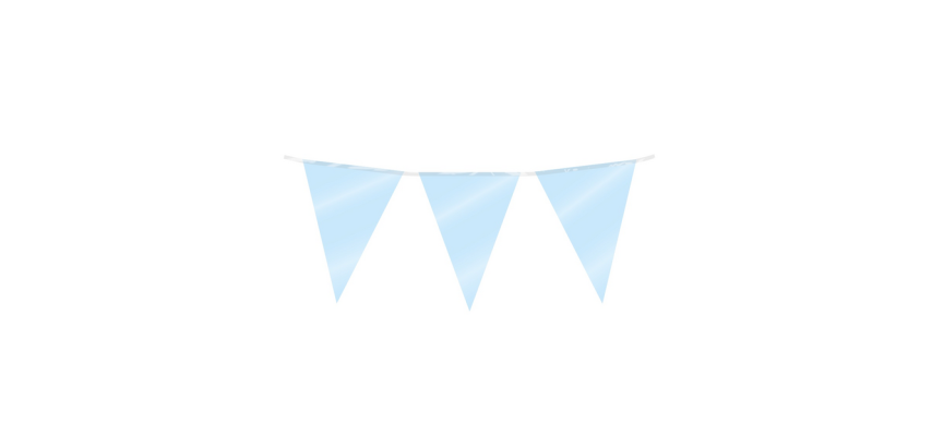 Baby Blue Foil Party Flags