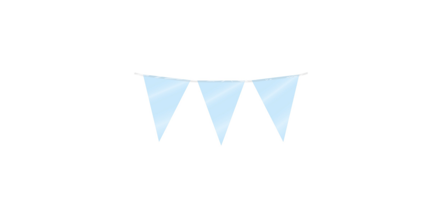 Baby Blue Foil Party Flags