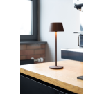 Lampe de table MAULnina LED batterie rechargeable dimmable marron