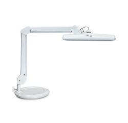 Lampe de travail MAULintro LED dimmable sur socle blanc