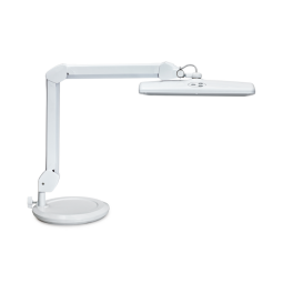 Lampe de travail MAULintro LED dimmable sur socle blanc