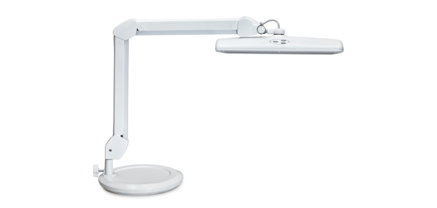 Werkpleklamp MAUL Intro LED dimbaar op voet wit