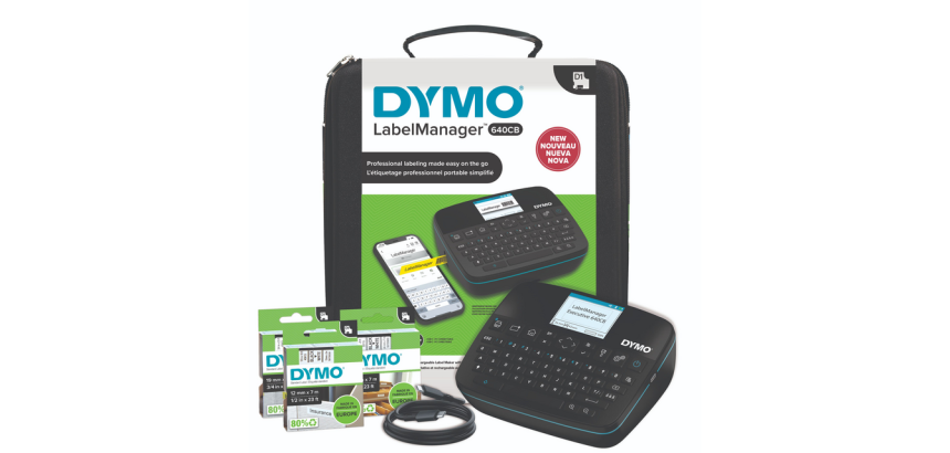 Labelprinter Dymo LabelManager Executive 640CB draagbaar qwerty 24mm zwart in koffer