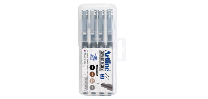 Artline Fineliner technical 0.5mm assorted