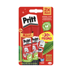 Bâton de colle Pritt Original 43g blister 2 pièces Promo