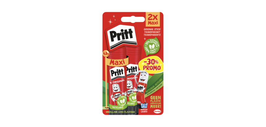 Lijmstift Pritt Stick Original 43gr blister à 2 stuks Promo