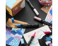 Marqueur peinture STABILO Free Acrylic Mixed Tip set 3 largeurs noir