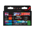 STABILO Free Acrylic T300 Urban Paint Marker assorted 5 pieces